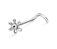 Spiral Flower Shaped Curved Nose Stud NSKB-25B